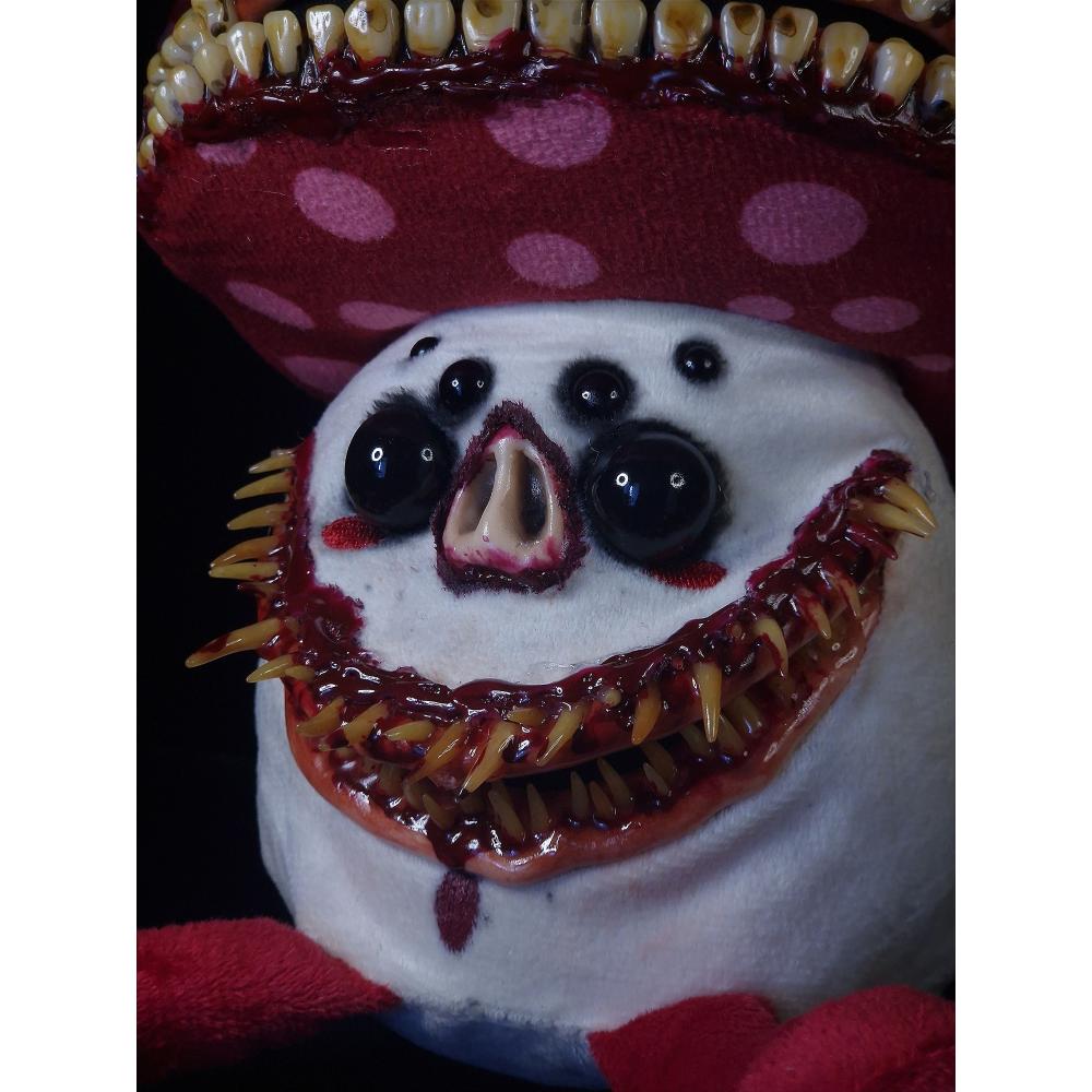 Saritasangerart - Horror handmade mushroom Peluche - Rouge